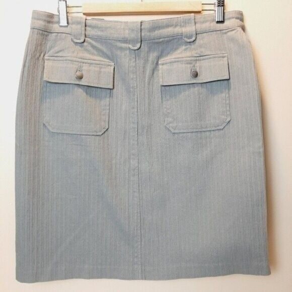 ORLY Mini Casual Skirt Grey / Sage Green Sz 14 - Picture 8 of 11